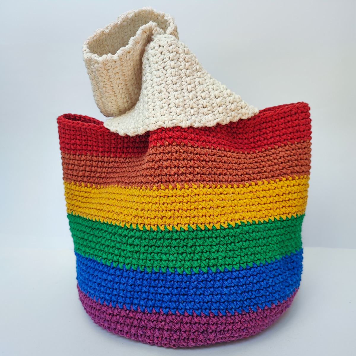 Crochet rainbow bag online